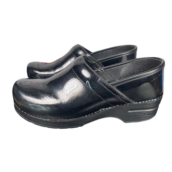 DANSKO Black Petrol Patent Leather Professional Clogs Womens Shoes SIZE 41 Nurse - Picture 11 of 11